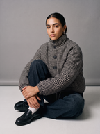 Cropped Premium Check Jacket