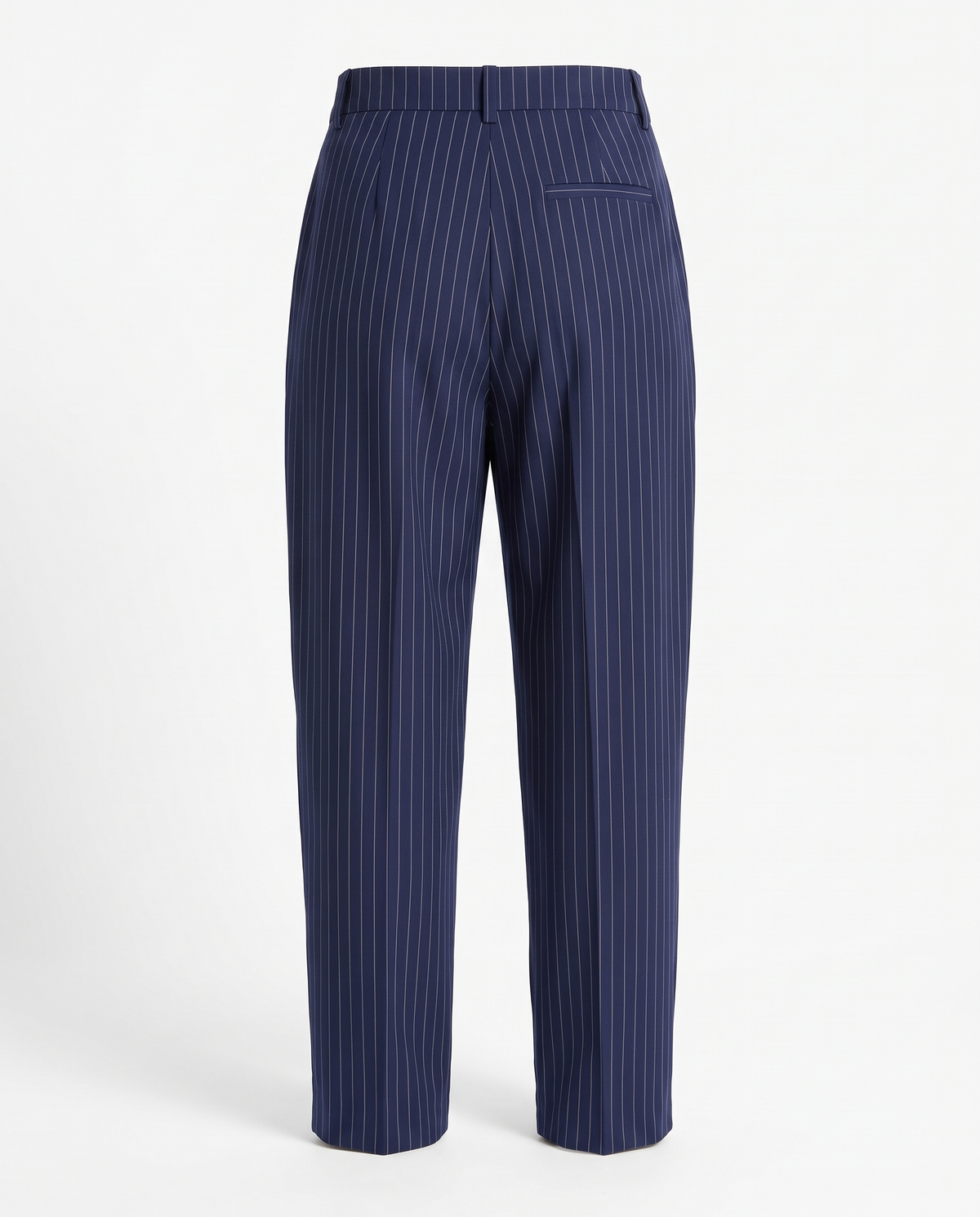 Navy Layered Pinstripe Pants