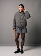 Cropped Premium Check Jacket