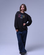 NYS Black Oversized Crewneck | Unisex